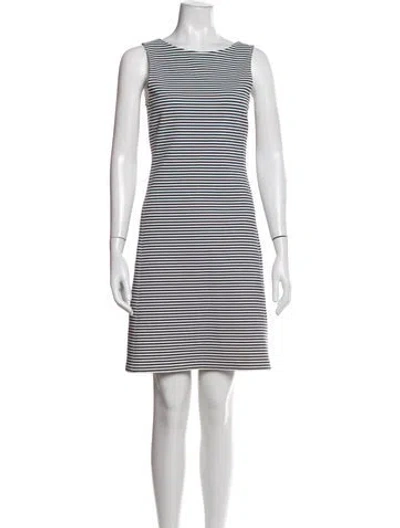 Pre-owned Theory Striped Mini Dress In Blue