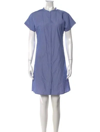 Pre-owned Theory Striped Mini Dress In Blue