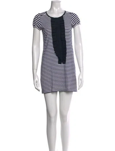 Pre-owned Theory Striped Mini Dress In Multi