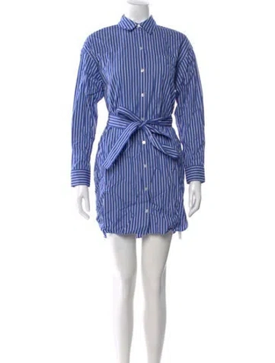 Pre-owned Theory Striped Mini Dress In Multi