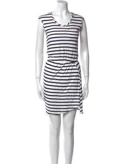 Pre-owned Theory Striped Mini Dress In Multi