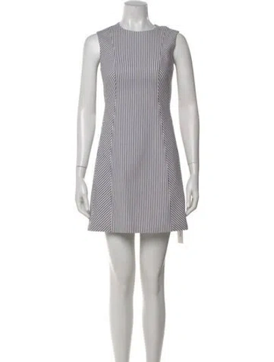 Pre-owned Theory Striped Mini Dress In Multi