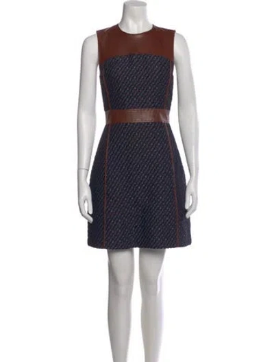 Pre-owned Theory Striped Mini Dress In Multi