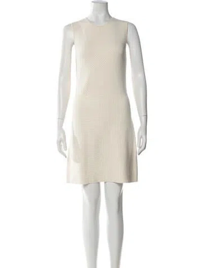 Pre-owned Theory Striped Mini Dress In Neutral