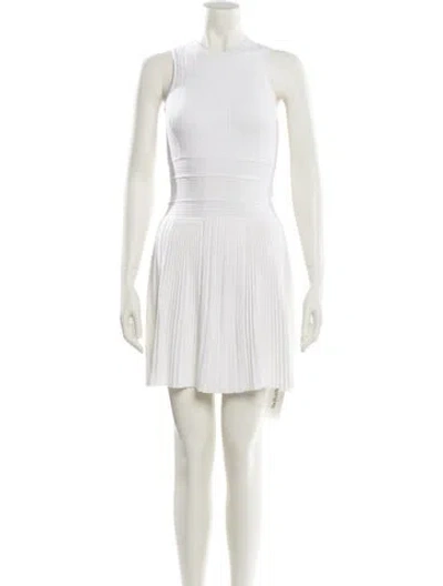 Pre-owned Theory Striped Mini Dress In White
