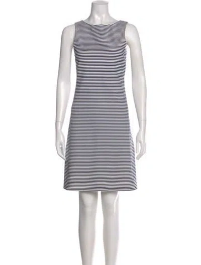 Pre-owned Theory Striped Mini Dress In White