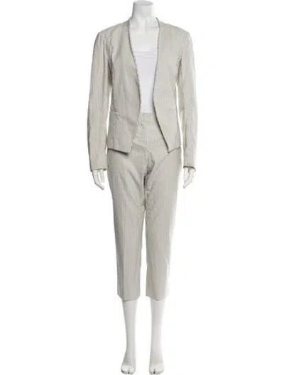 Pre-owned Theory Striped Pantsuit In Multi