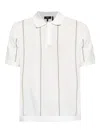 Theory Regular Fit Short Sleeve Striped Polo Sweater
