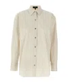 Theory Long Sleeves Striped Shirt In Nude