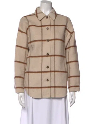 Pre-owned Theory Striped Sweater In Brown