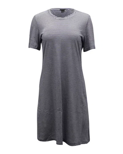 Theory Striped T-shirt Dress In Multicolor Cotton