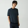 Theory Striped Tee In Pacific Linen