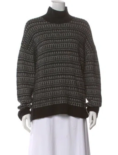 Pre-owned Theory Striped Turtleneck Sweater In Multi