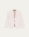 Theory Stripes Canvas Silm-fit Blazer In New Sand