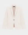 Theory Stripes Canvas Silm-fit Blazer In Sand Multi