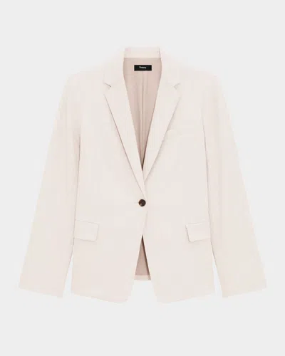 THEORY STRIPES CANVAS SILM-FIT BLAZER