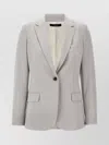 Theory Structured Blazer With Notched Lapels And Back Vent