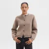 Theory Structured Cardigan In Cotton In Cinder