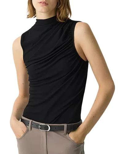 Theory Subtle Drape Top In Black
