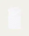 Theory Sleeveless Turtleneck Sweater In Ribbed Viscose In Ivory