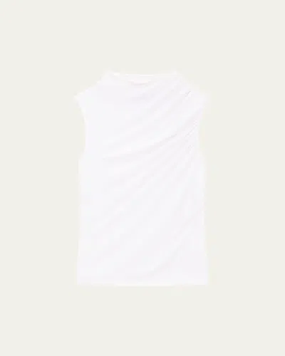 THEORY SUBTLE DRAPED MOCK-NECK TOP
