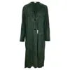 Theory Suede Coat In Green Lamb Leather In Green