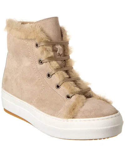 Theory Suede High-top Sneaker In Brown