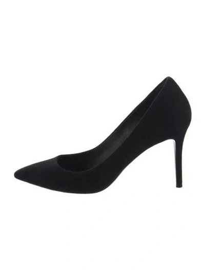 Pre-owned Theory Suede Pumps In Black