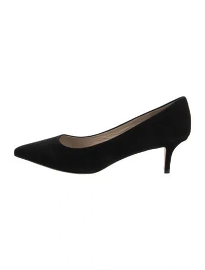 Pre-owned Theory Suede Pumps In Black
