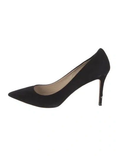 Pre-owned Theory Suede Pumps In Black