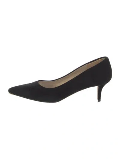 Pre-owned Theory Suede Pumps In Black