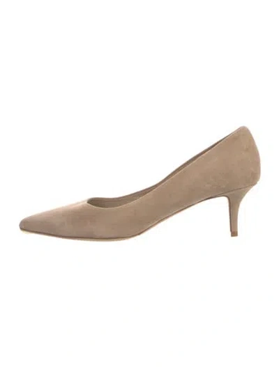 Pre-owned Theory Suede Pumps In Neutrals