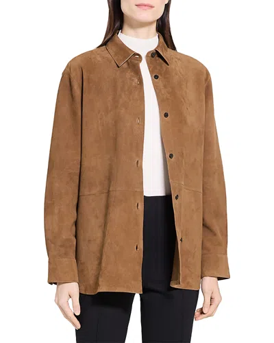THEORY SUEDE SHIRT JACKET