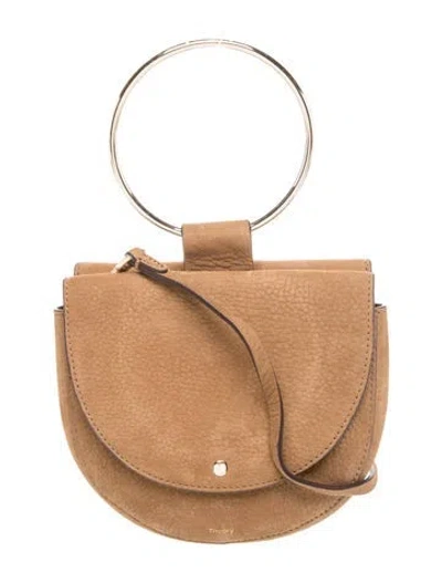 Pre-owned Theory Suede Shoulder Bag In Brown