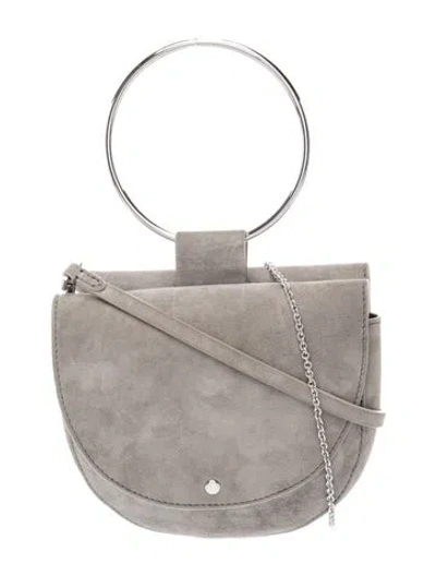 Pre-owned Theory Suede Shoulder Bag In Neutral