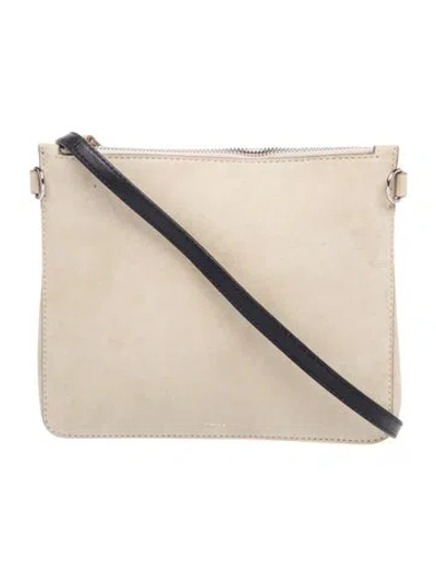 Pre-owned Theory Suede Shoulder Bag In Neutral