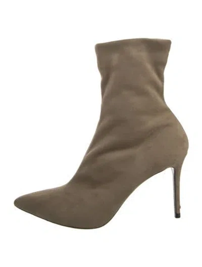 Pre-owned Theory Suede Sock Boots In Neutral