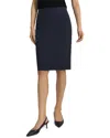 Theory Suiting Wool-blend Pencil Skirt In Blue