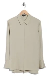 Theory Sunaya Silk Button-up Shirt In Multi