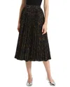Theory Sunburst Pleated A-line Midi Skirt