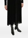Theory Sunburst Pleated Lace Midi Skirt In Black