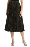 Theory Sunburst Pleated A-line Midi Skirt In Multi