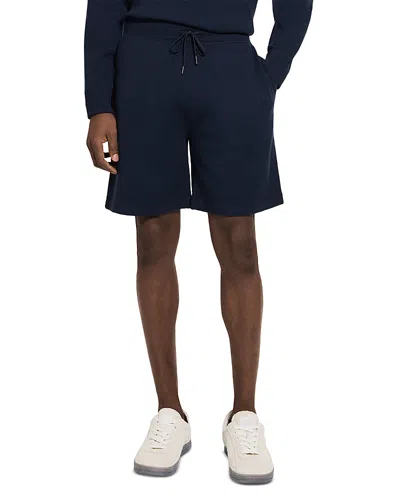 Theory Sweat Shorts In Fine Bilen In Blue