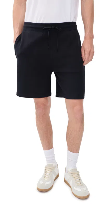 Theory Sweat Shorts In Fine Bilen Dark Eclipse In Black