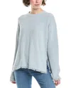Theory Relaxed Boucle Crewneck Sweater In Blue