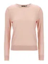 Theory 'round Neck Po' Knit Sweater In Nude & Neutrals
