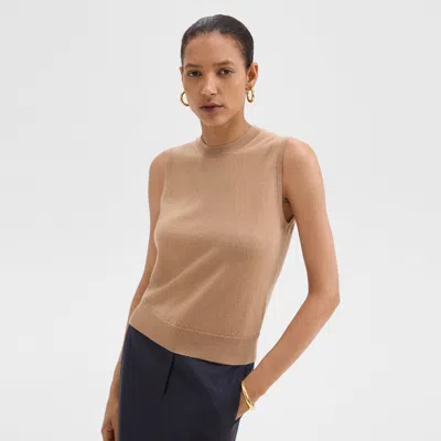 Theory Sweater Shell In Cashmere In Tan