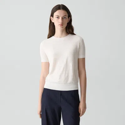 Theory Sweater Tee In Linen Knit In Multi