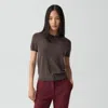 Theory Sweater Tee In Regal Wool In Brown