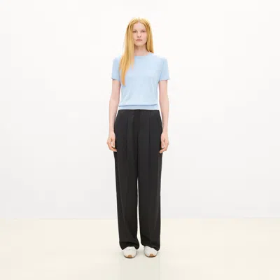 Theory Sweater Tee In Regal Wool In Blue